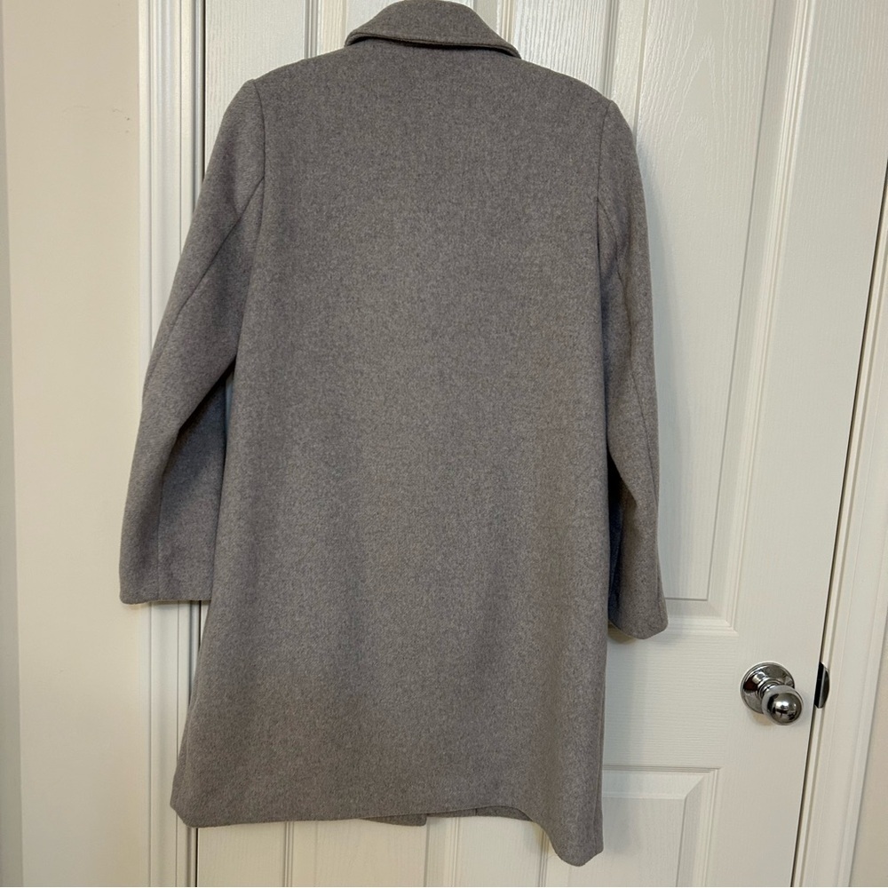LOFT Wool Blend Double Breasted Coat in Light Gray Size XSP - Picture 8 of 10